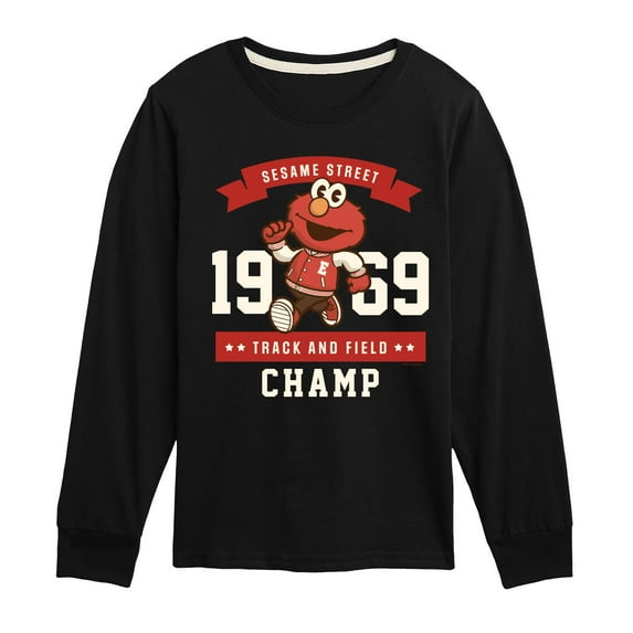 Sesame Street - Elmo Track and Field Champ - Toddler and Youth Long Sleeve T-Shirt