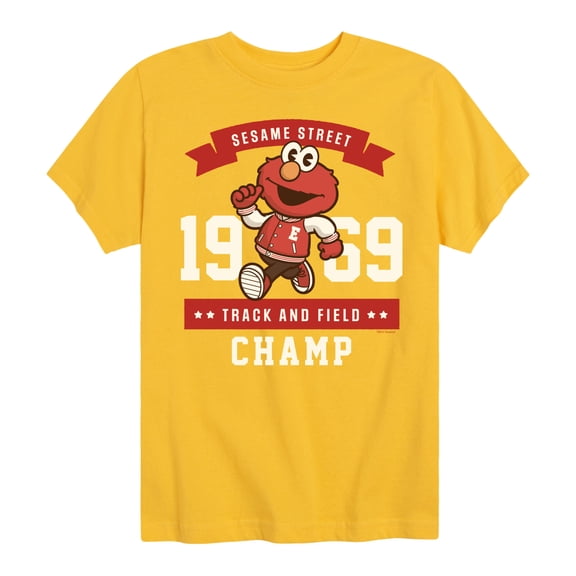 Sesame Street - Elmo Track and Field Champ - Toddler and Youth Short Sleeve Graphic T-Shirt