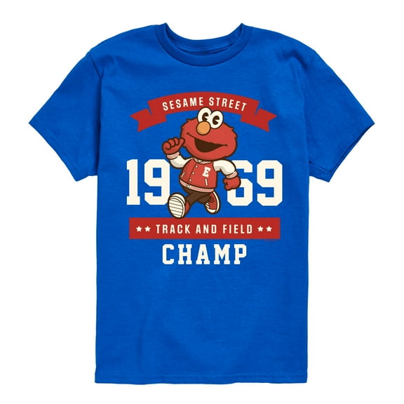 Sesame Street - Elmo Track and Field Champ - Toddler and Youth Short Sleeve Graphic T-Shirt
