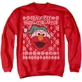 thumbnail image 1 of Sesame Street Elmo Ugly Christmas Unisex Adult Crewneck Sweatshirt, 1 of 5
