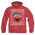 thumbnail image 1 of Sesame Street Elmo Ugly Christmas Unisex Adult Pull-Over Heather Hoodie,Red, Medium, 1 of 3