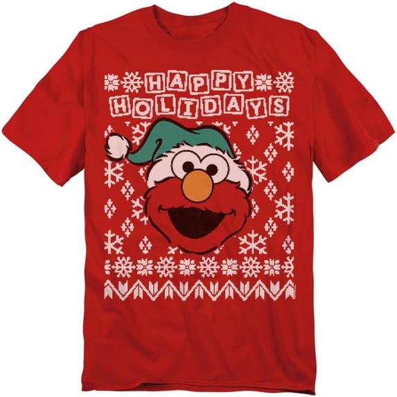 Sesame Street Elmo Ugly Christmas Unisex Adult T Shirt