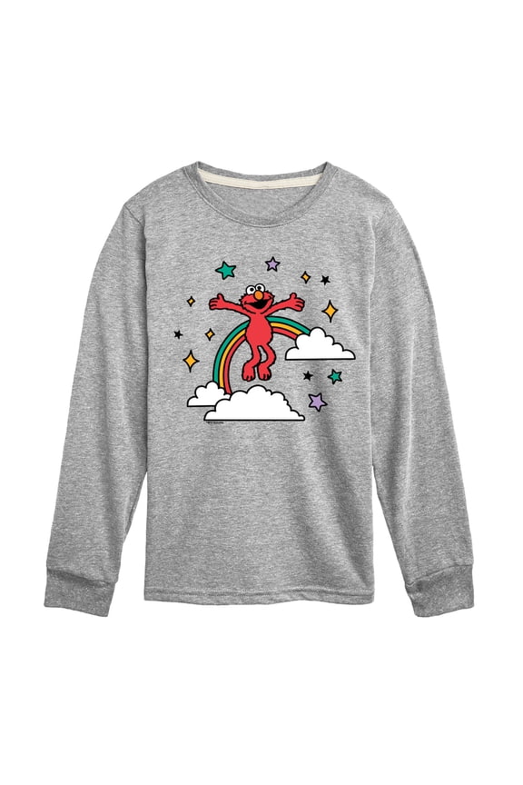 - Elmo With Rainbow - Toddler and Youth Long Sleeve T-Shirt