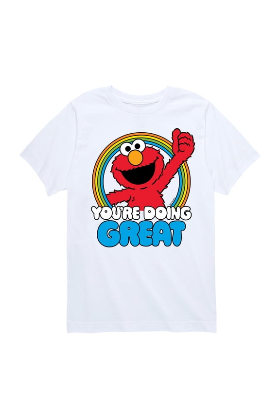 - Elmo Youre Doing Great - Toddler and Youth Short Sleeve Graphic T-Shirt