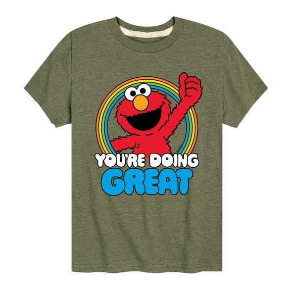 Sesame Street - Elmo Youre Doing Great - Toddler and Youth Short Sleeve Graphic T-Shirt