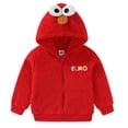 thumbnail image 1 of Sesame Street Elmo Zip Up Sherpa Hoodie with 3D Eyes (Boys), Sizes 2T-4T, 1 of 5