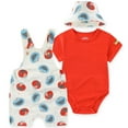thumbnail image 1 of Sesame Street Elmo and Cookie Monster Baby Shortall Overalls with Hat Set (Boys), 3 Piece Set, Sizes 3M-24M, 1 of 7