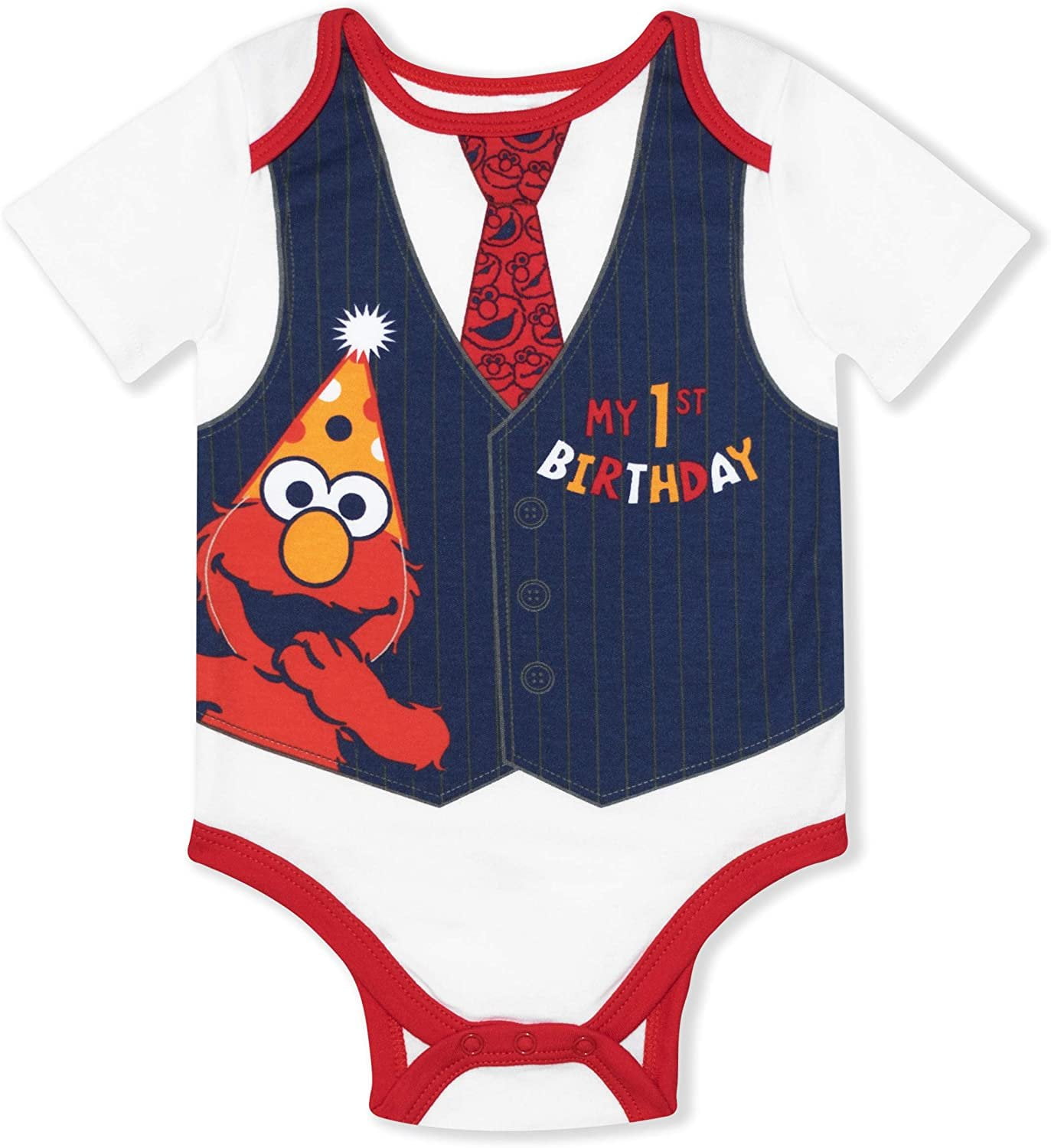 Sesame Street Elmo or Cookie Monster 1st Birthday Infant Onesies