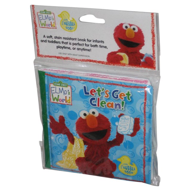 Sesame Street Elmo's World Let's Get Clean (2010) Bath Time Bubble Book - Walmart.com