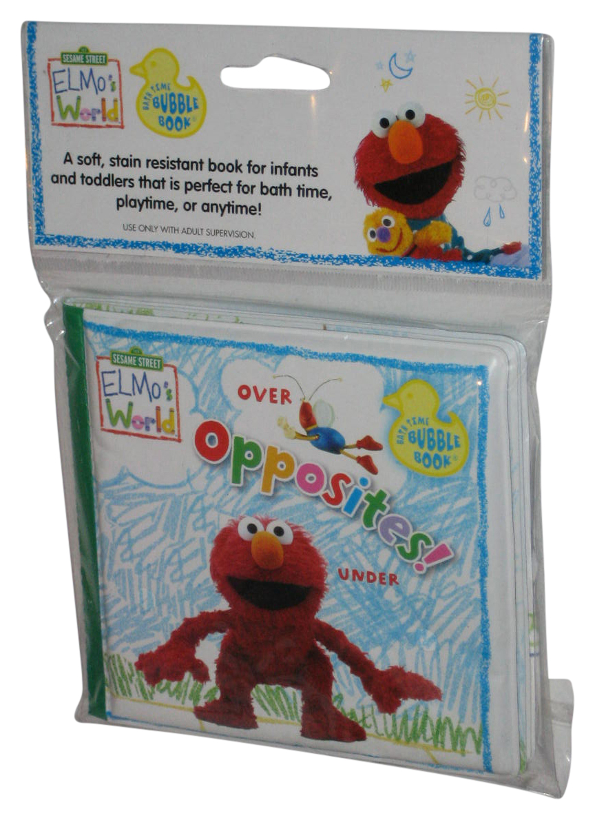 Sesame Street Elmo's World Opposites (2010) Bath Time Bubble Book