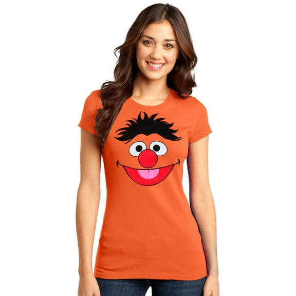 Sesame Street Ernie Face Junior Women's T-Shirt