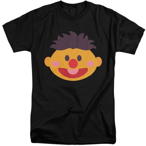 Sesame Street Ernie Kawaii Face Unisex Adult Tall T Shirt (3X-Large) Black