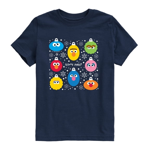 Sesame Street - Face Ornaments - Toddler Boys Short Sleeve Graphic T-Shirt