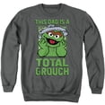thumbnail image 1 of Sesame Street Father's Day Total Grouch Dad Unisex Adult Crewneck Sweatshirt, Charcoal, Small, 1 of 4