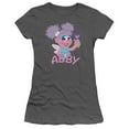thumbnail image 1 of Sesame Street Flat Abby S/S Junior Women's T-Shirt Sheer Charcoal, 1 of 2