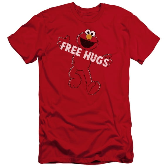Sesame Street - Free Hugs - Premium Slim Fit Short Sleeve Shirt - X-Large