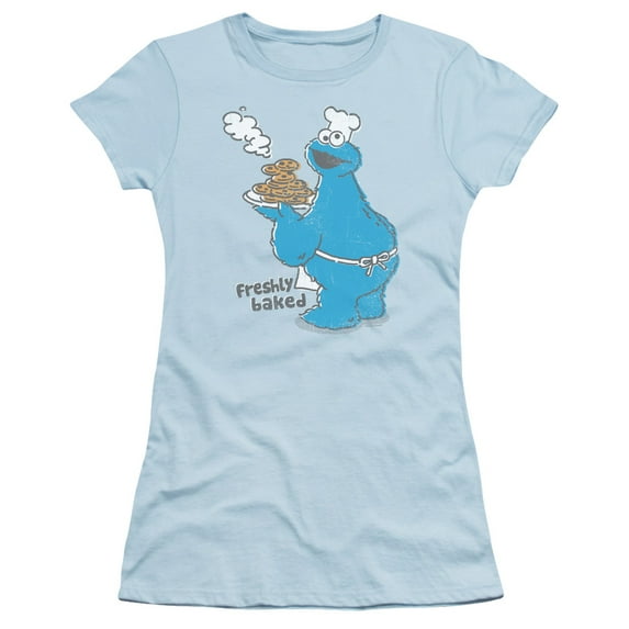 Sesame Street Freshly Baked S/S Junior Women's T-Shirt Sheer Light Blue