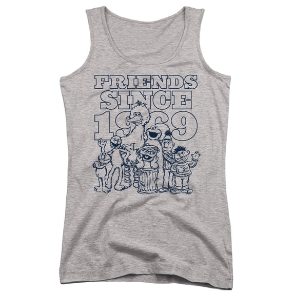 Sesame Street FriendS/Since Junior Women's Tank Top Athletic Heather