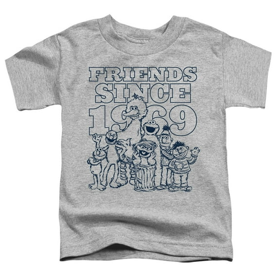 Sesame Street - Friends Since - Toddler Short Sleeve Shirt - 4T