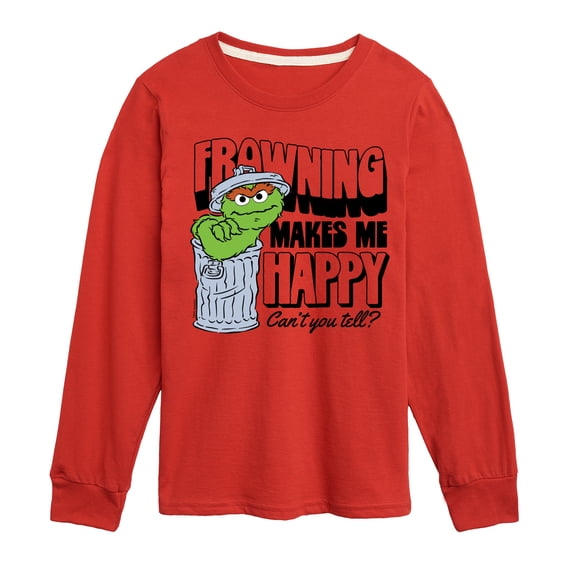 Sesame Street - Frowning Makes Me Happy - Toddler and Youth Long Sleeve T-Shirt