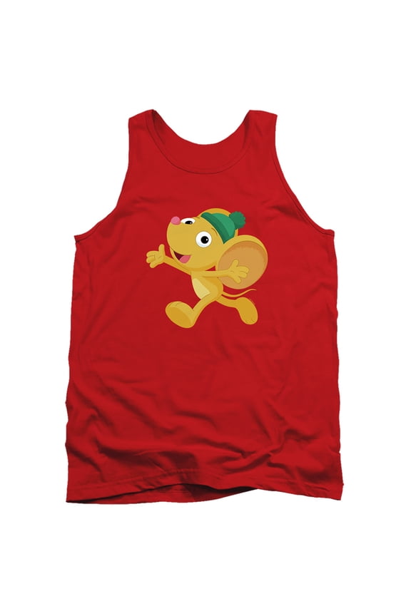 Furry Friend, Little Mouse Unisex Adult Tank Top,Red, Large