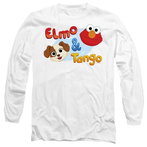 Sesame Street Furry Friends Forever Elmo & Tango Unisex Adult Long-Sleeve T Shirt, Elmo & Tango, 3X-Large