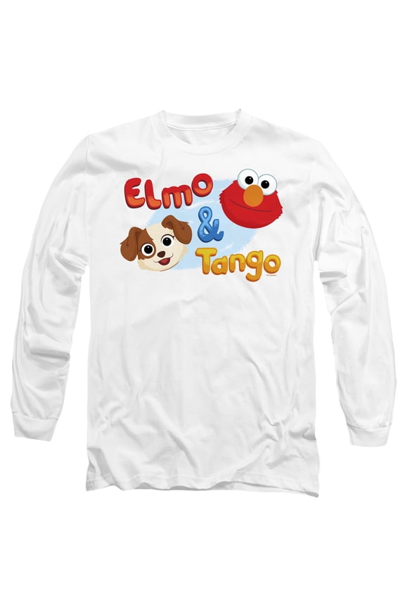 Furry Friends Forever Elmo & Tango Unisex Adult Long-Sleeve T Shirt, Elmo & Tango, Medium