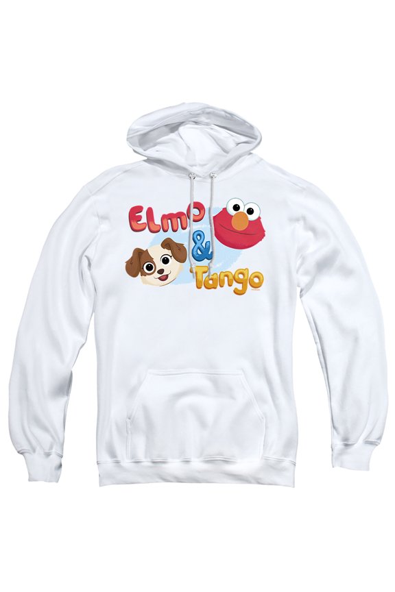 Furry Friends Forever Elmo & Tango Unisex Adult Pull-Over Hoodie, Elmo & Tango, 2X-Large