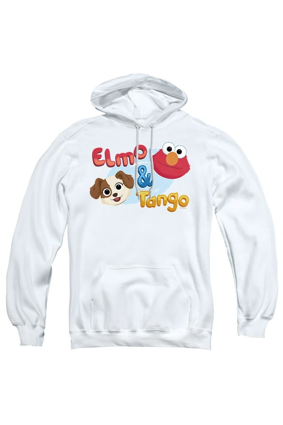 Furry Friends Forever Elmo & Tango Unisex Adult Pull-Over Hoodie, Elmo & Tango, Large