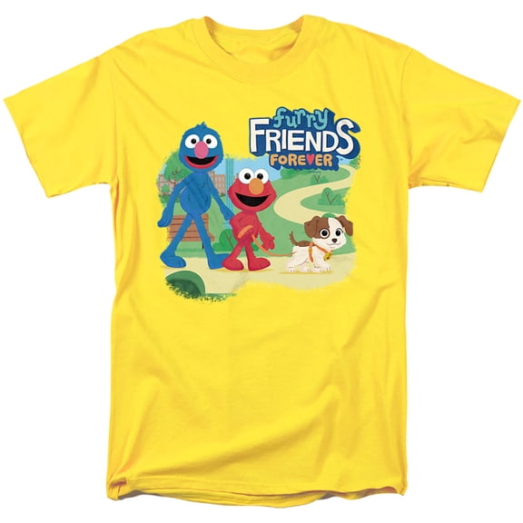 Sesame Street Furry Friends Forever Take A Walk Unisex Adult T-Shirt, Take A Walk, Small