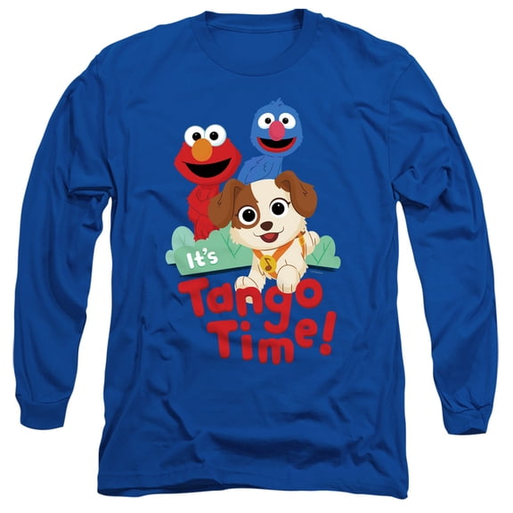 Sesame Street Furry Friends Forever Tango Time Unisex Adult Long-Sleeve T Shirt, Tango Time, Small