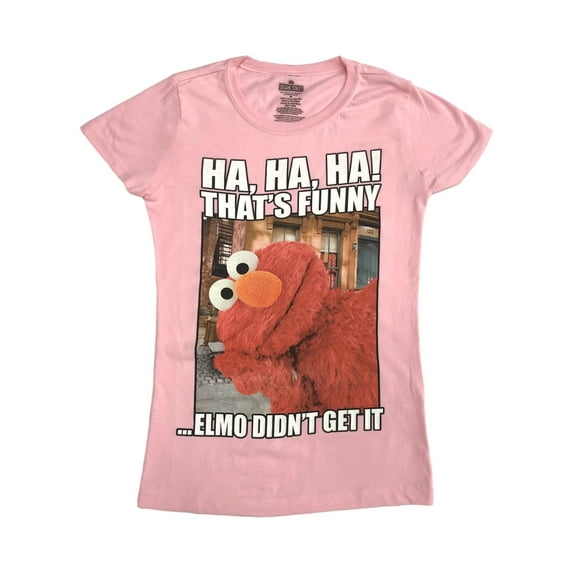 Sesame Street Girls Short Sleeve Pink Elmo T-Shirt Tee Shirt X-Large (14-16)