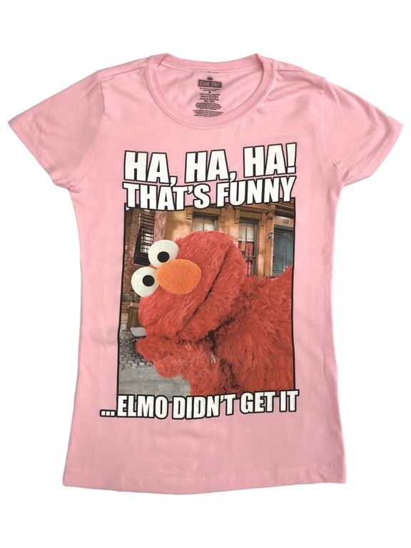 Girls Short Sleeve Pink Elmo T-Shirt Tee Shirt X-Large (14-16)