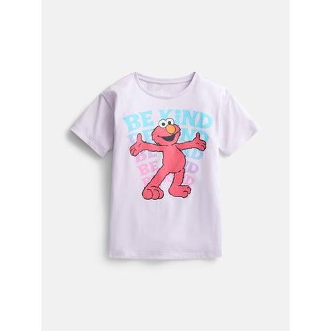 Girls' Elmo Graphic Tee with Short Sleeves, Sizes 4-16