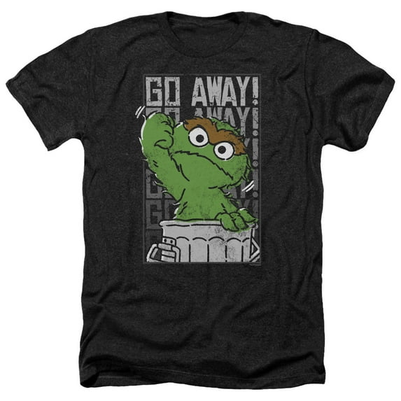 Sesame Street - Go Away - Heather Short Sleeve Shirt - X-Large