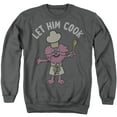 thumbnail image 1 of Sesame Street Gonger Let Him Cook Unisex Adult Crewneck Sweatshirt, Charcoal, 4X-Large, 1 of 4