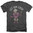 thumbnail image 1 of Sesame Street Gonger Let Him Cook Unisex Adult Heather T Shirt, Charcoal Heather, X-Large, 1 of 3