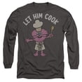 thumbnail image 1 of Sesame Street Gonger Let Him Cook Unisex Adult Long-Sleeve T Shirt, Charcoal, 3X-Large, 1 of 3