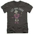 thumbnail image 1 of Sesame Street Gonger Let Him Cook Unisex Adult V-Neck T Shirt (Small) Charcoal, 1 of 3
