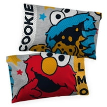 Sesame Street Grey Hip Elmo 1 Pack Standard Pillowcase, 100% Microfiber