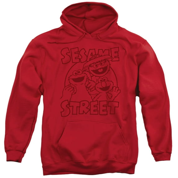 Sesame Street - Group Crunch - Pull-Over Hoodie - Medium