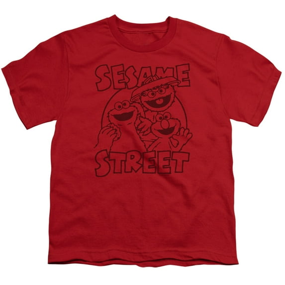 Sesame Street - Group Crunch - Youth Short Sleeve Shirt - Large