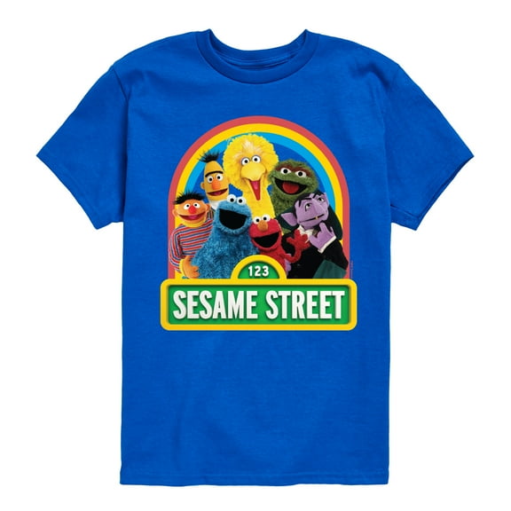 Sesame Street - Group Elmo and Friends - Toddler and Youth Short Sleeve Graphic T-Shirt