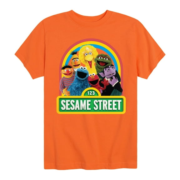 Sesame Street - Group Elmo and Friends - Toddler and Youth Short Sleeve Graphic T-Shirt