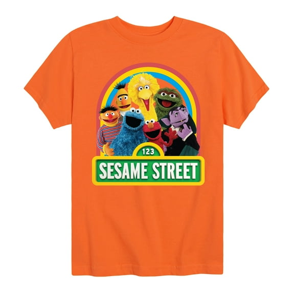 Sesame Street - Group Elmo and Friends - Toddler and Youth Short Sleeve Graphic T-Shirt