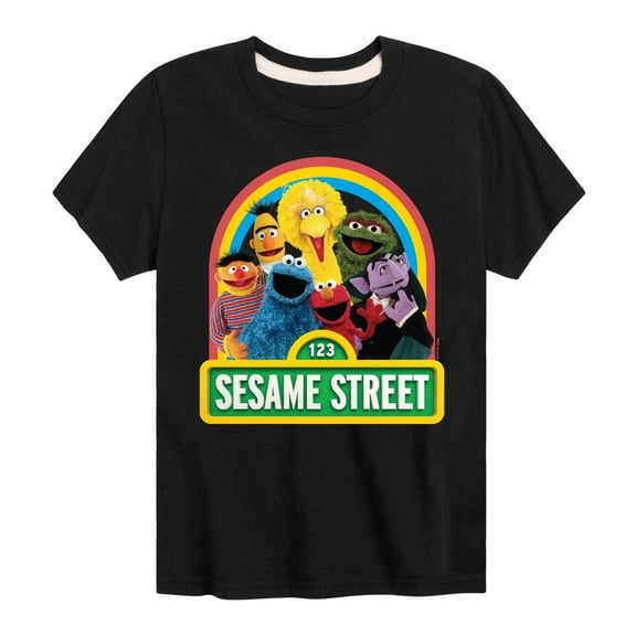 Sesame Street - Group Elmo and Friends - Toddler and Youth Short Sleeve Graphic T-Shirt