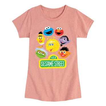 Sesame Street - Group - Girls Fitted Short Sleeve Graphic T-Shirt