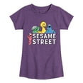 thumbnail image 1 of Sesame Street - Group - Girls Fitted Short Sleeve Graphic T-Shirt, 1 of 4