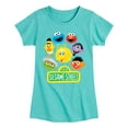 thumbnail image 1 of Sesame Street - Group - Girls Fitted Short Sleeve Graphic T-Shirt, 1 of 4