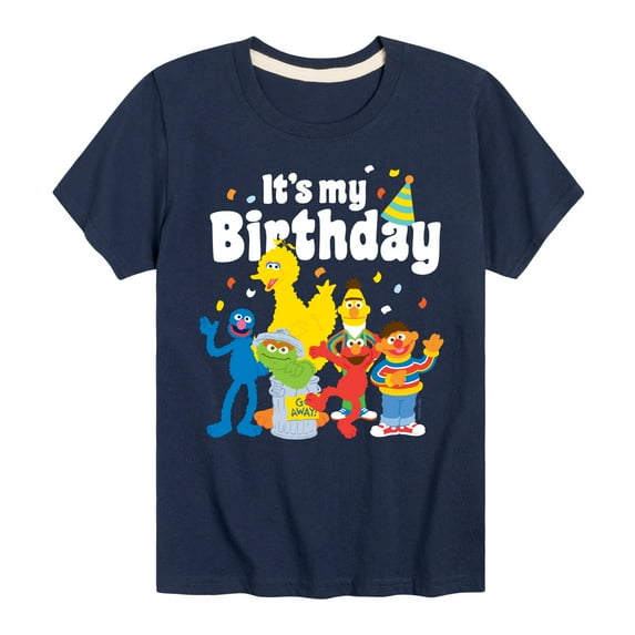 Sesame Street - Group Its My B Day - Toddler and Youth Short Sleeve Graphic T-Shirt